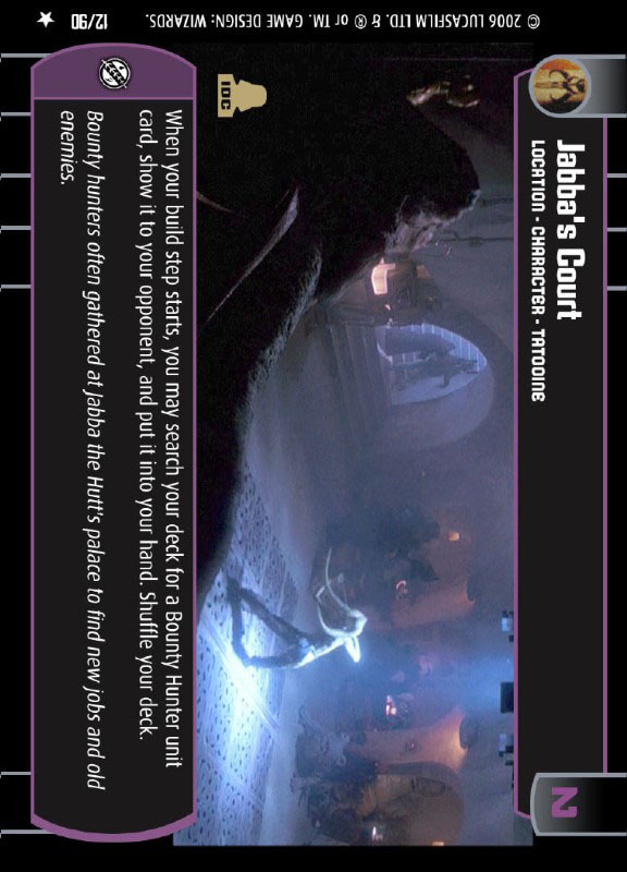 Jabba's Court : A Location type card for Star Wars Trading Card Game (SWTCG)