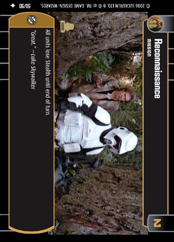 Reconnaissance : A Mission type card for Star Wars Trading Card Game (SWTCG)