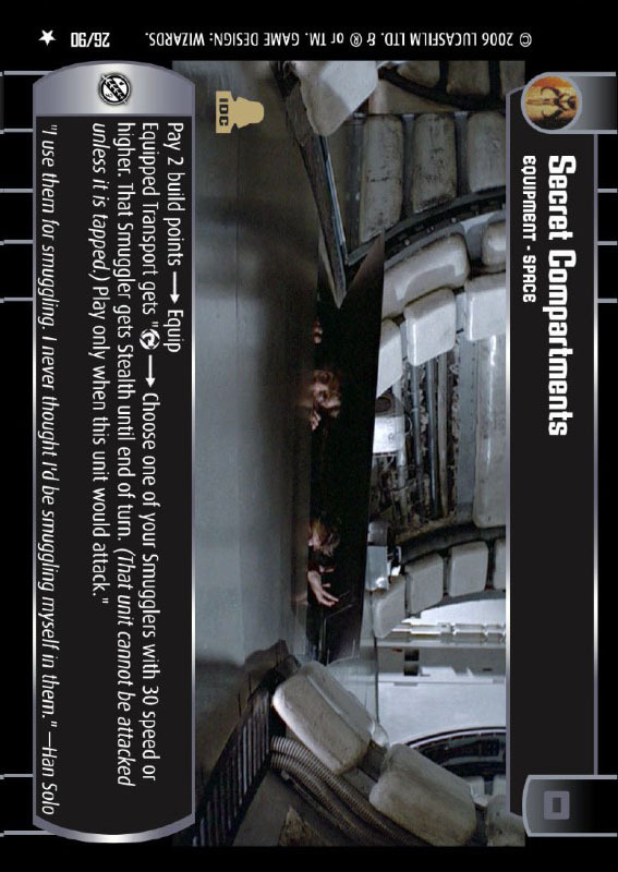 Secret Compartments : A Equipment type card for Star Wars Trading Card Game (SWTCG)