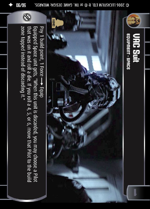 VAC Suit : A Equipment type card for Star Wars Trading Card Game (SWTCG)
