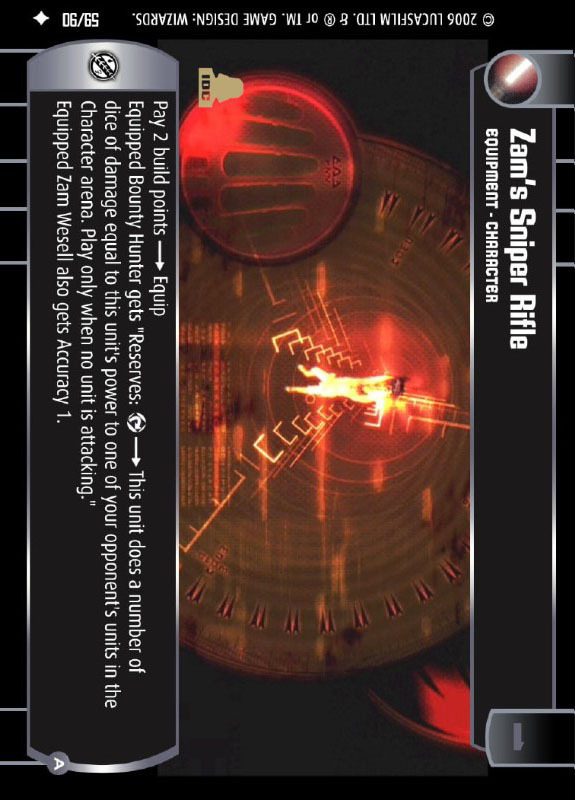 Zam Wesell's Sniper Rifle (A) : A Equipment type card for Star Wars Trading Card Game (SWTCG)