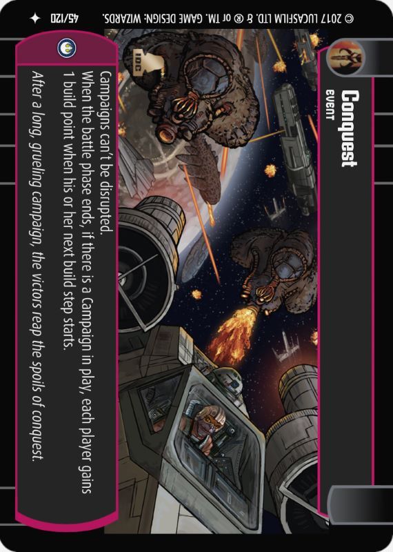 Conquest : A Event type card for Star Wars Trading Card Game (SWTCG)