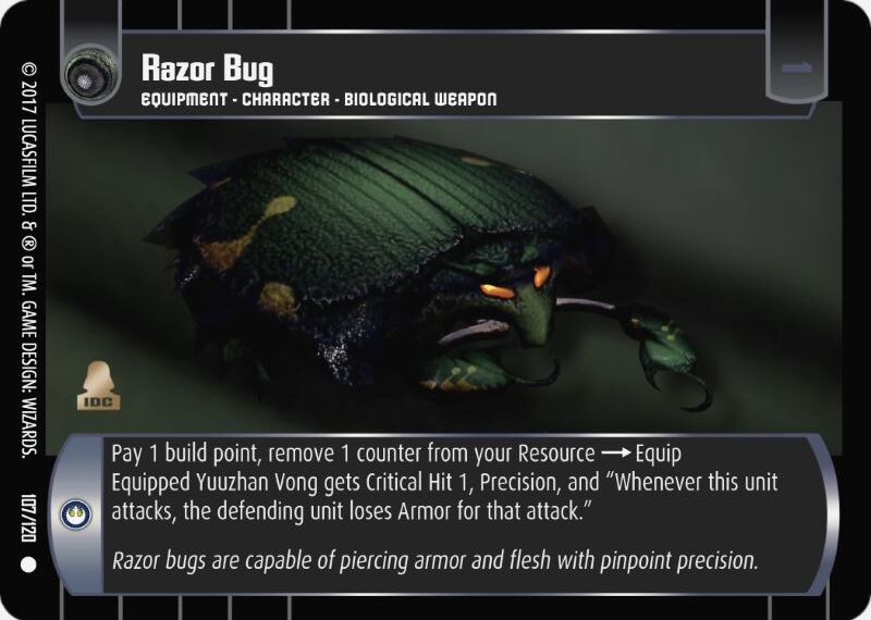 Razor Bug Card - Star Wars Trading Card Game