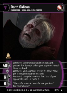 Darth Sidious (L) Card - Star Wars Trading Card Game