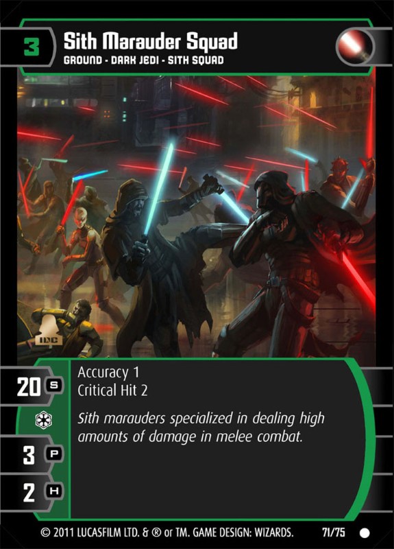 Sith Marauder Squad Card - Star Wars Trading Card Game