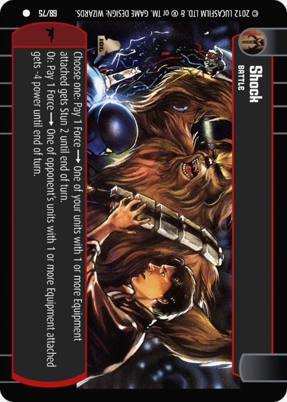 Shock : A Battle type card for Star Wars Trading Card Game (SWTCG)