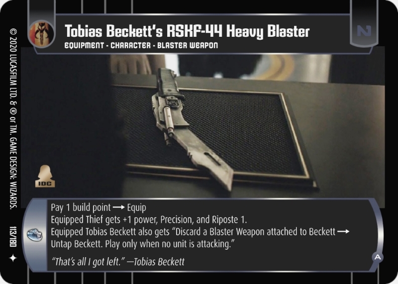 Tobias Beckett's RSKF-44 Heavy Blaster (A)