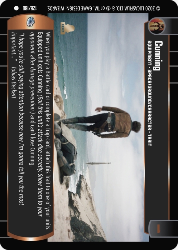 Cunning : A Equipment type card for Star Wars Trading Card Game (SWTCG)