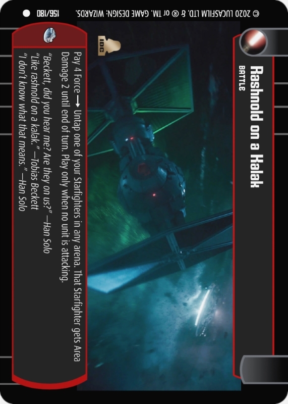 Rashnold on a Kalak : A Battle type card for Star Wars Trading Card Game (SWTCG)