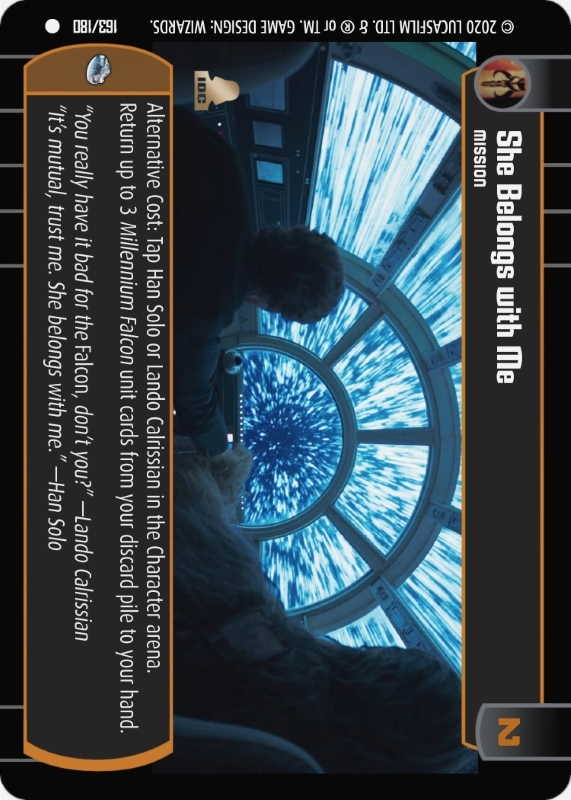 She Belongs with Me : A Mission type card for Star Wars Trading Card Game (SWTCG)