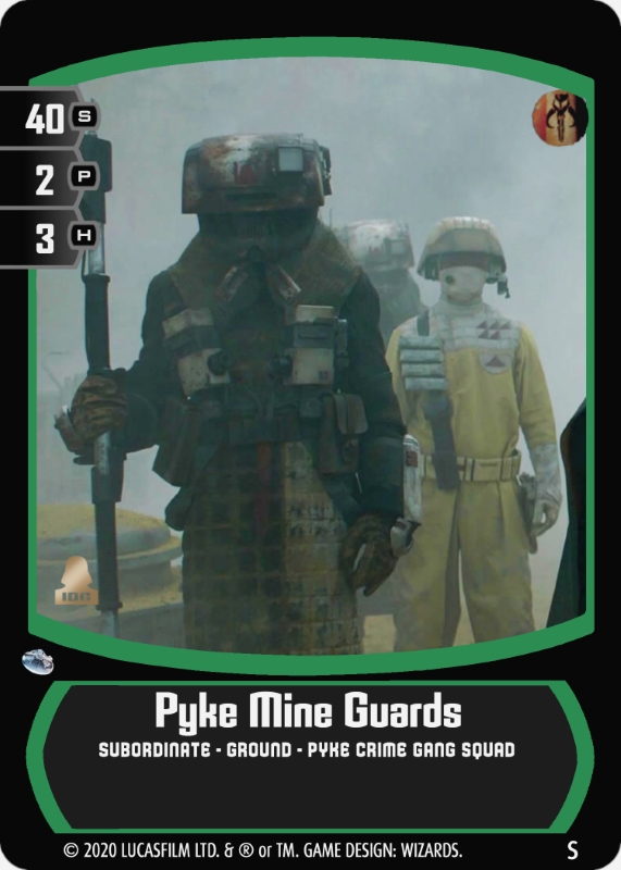 Pyke Mine Guards Card - Star Wars Trading Card Game
