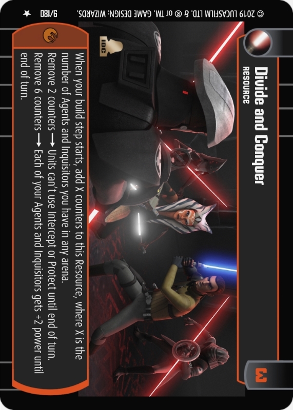 Divide and Conquer : A Resource type card for Star Wars Trading Card Game (SWTCG)