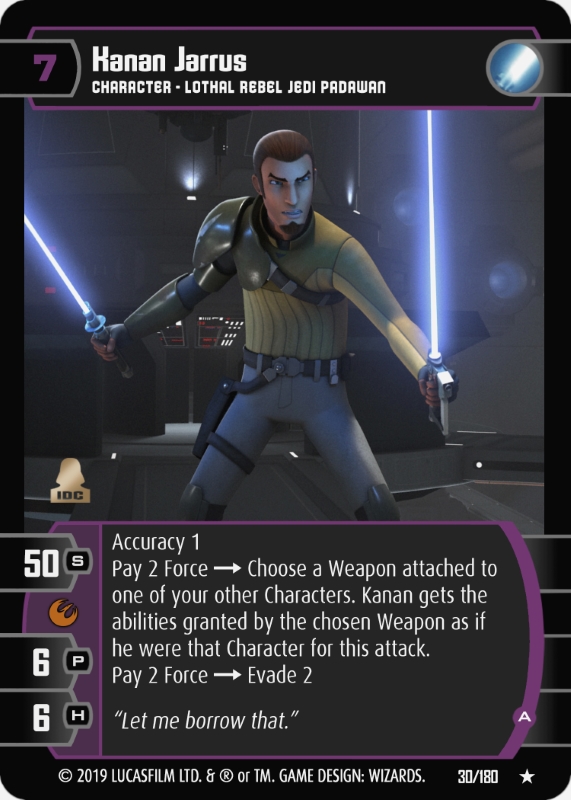 Kanan Jarrus (C) Card - Star Wars Trading Card Game