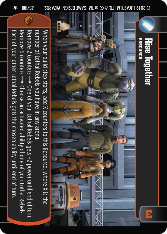 Rise Together : A Resource type card for Star Wars Trading Card Game (SWTCG)