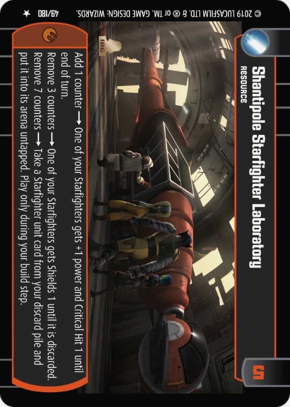 Shantipole Starfighter Laboratory : A Resource type card for Star Wars Trading Card Game (SWTCG)