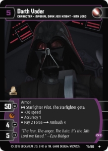 Darth Vader (D2) Card - Star Wars Trading Card Game