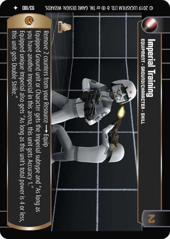 Imperial Training : A Equipment type card for Star Wars Trading Card Game (SWTCG)