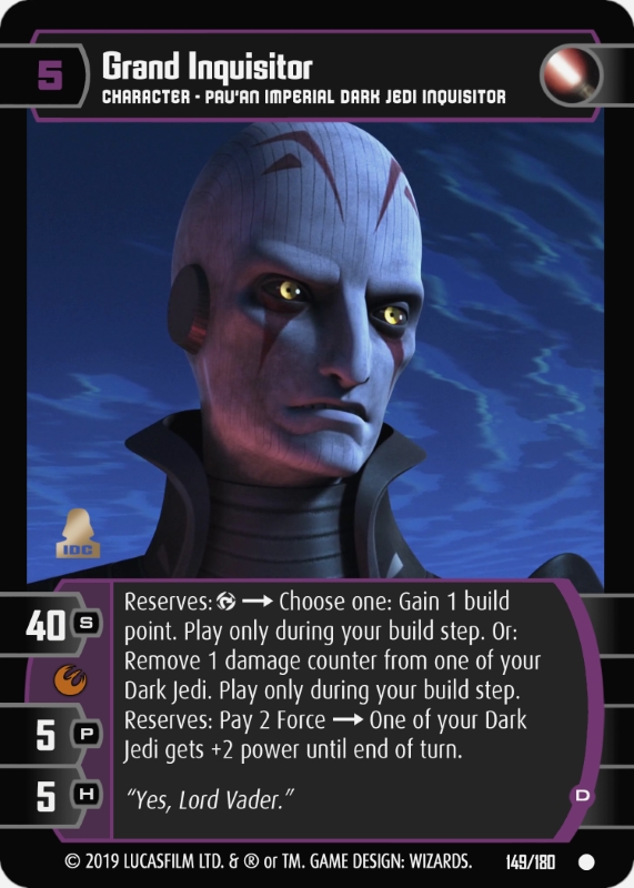 Grand Inquisitor (D) Card - Star Wars Trading Card Game