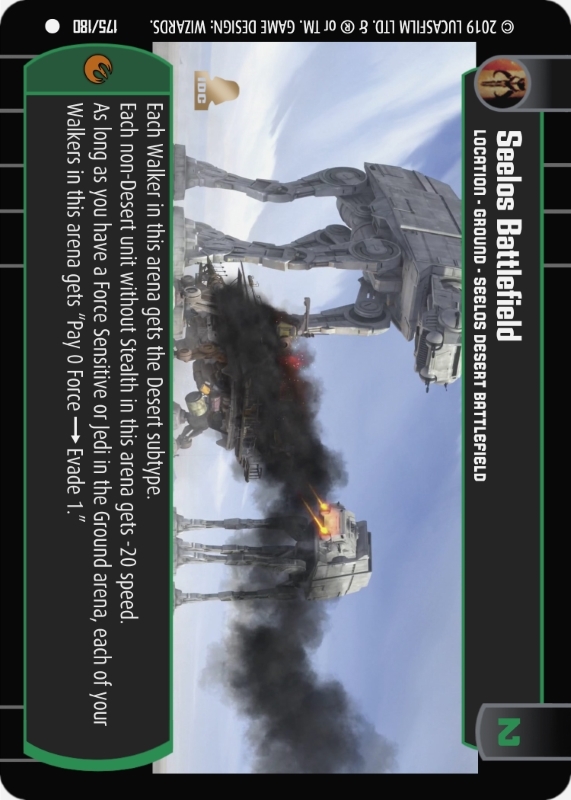 Seelos Battlefield : A Location type card for Star Wars Trading Card Game (SWTCG)