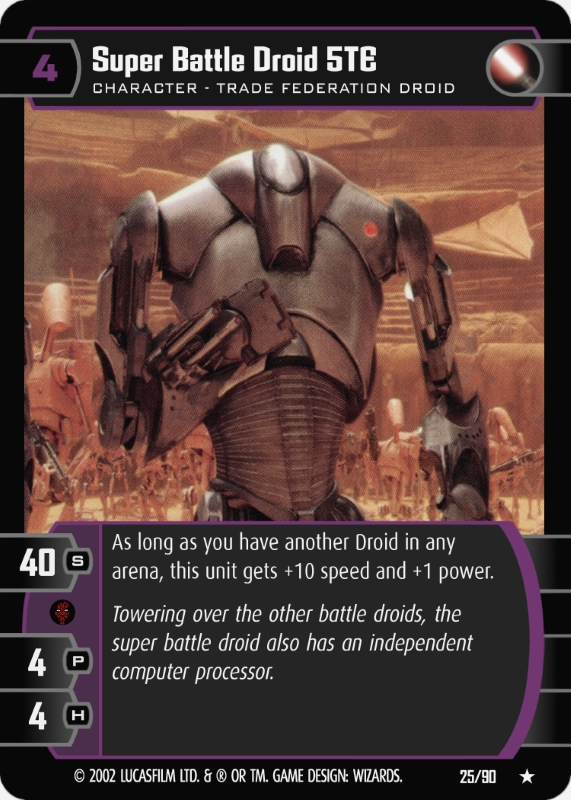 Super Battle Droid 5TE Card - Star Wars Trading Card Game