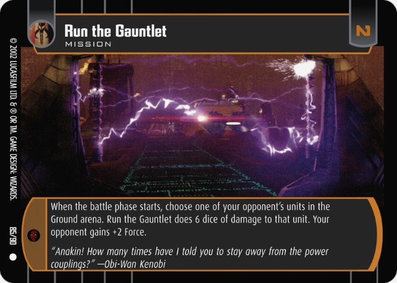 Run the Gauntlet Card Star Wars Trading Card Game