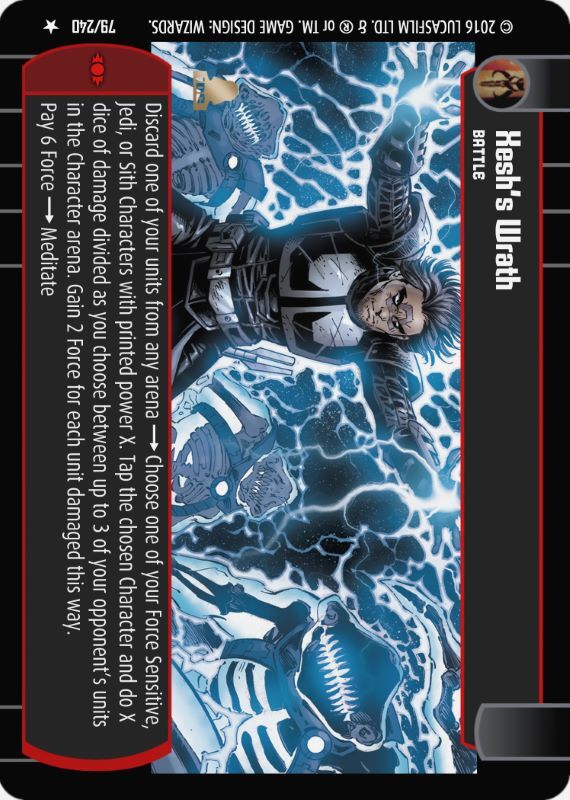 Xesh's Wrath : A Battle type card for Star Wars Trading Card Game (SWTCG)