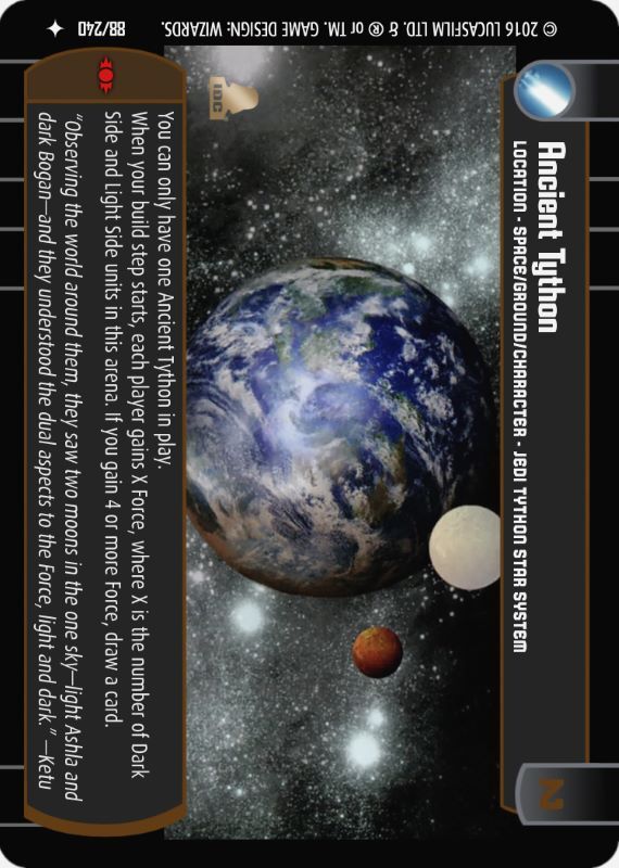 Ancient Tython : A Location type card for Star Wars Trading Card Game (SWTCG)