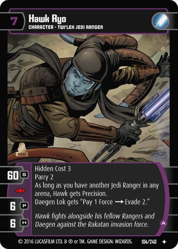 Hawk Ryo (A) Card - Star Wars Trading Card Game