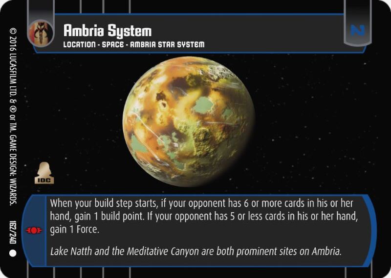 Ambria System Card - Star Wars Trading Card Game
