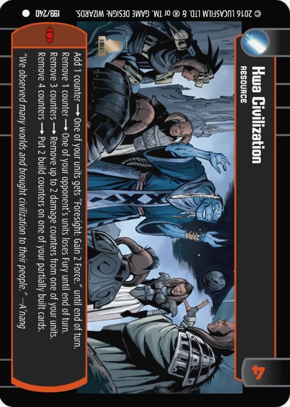 Kwa Civiliization : A Resource type card for Star Wars Trading Card Game (SWTCG)