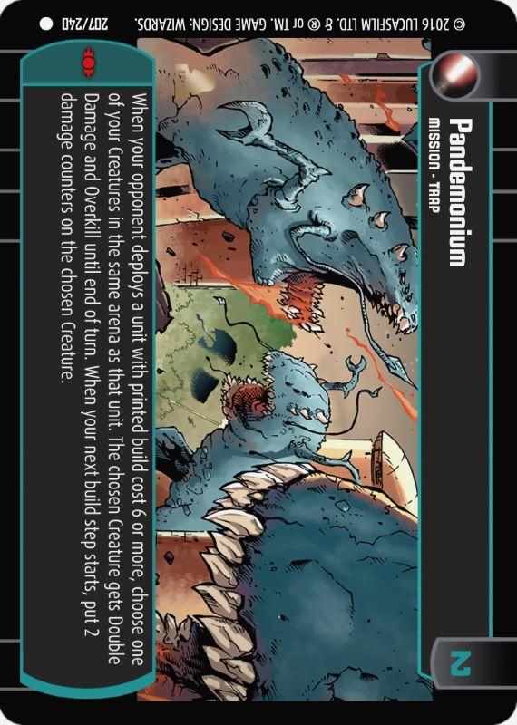 Pandemonium : A Mission type card for Star Wars Trading Card Game (SWTCG)