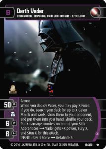Darth Vader (Z) Card - Star Wars Trading Card Game