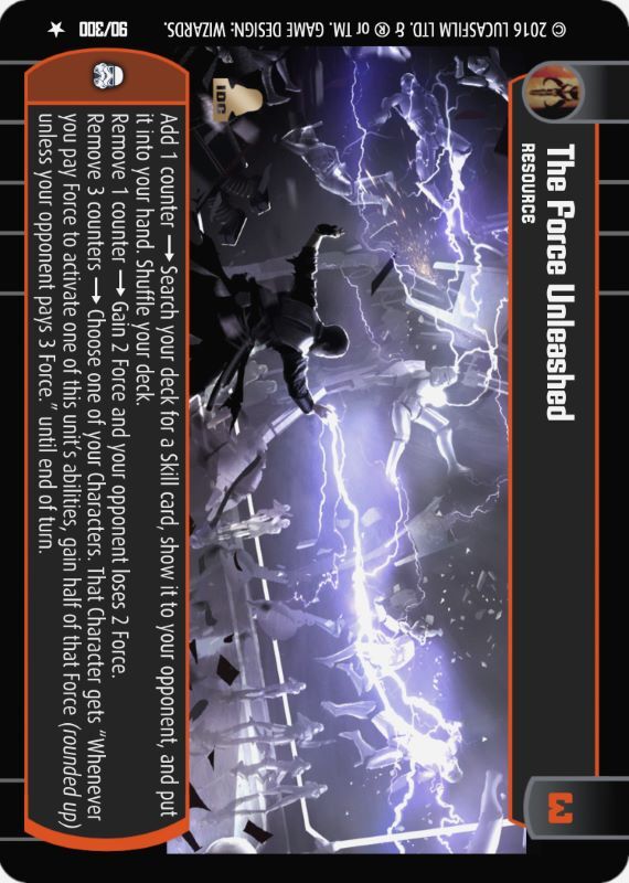The Force Unleashed : A Resource type card for Star Wars Trading Card Game (SWTCG)