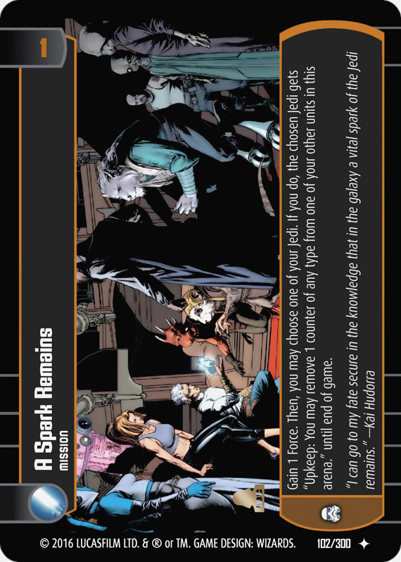 A Spark Remains : A Mission type card for Star Wars Trading Card Game (SWTCG)