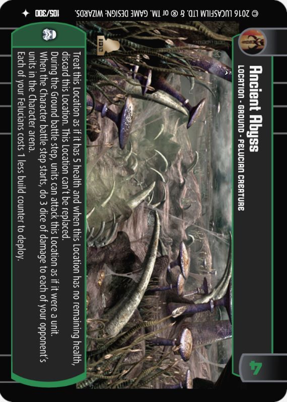 Ancient Abyss : A Location type card for Star Wars Trading Card Game (SWTCG)