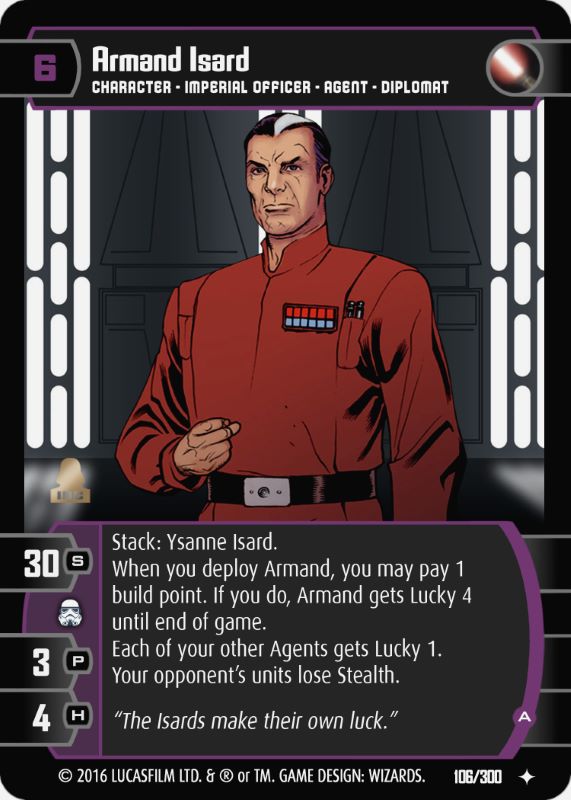 Armand Isard (A) Card - Star Wars Trading Card Game