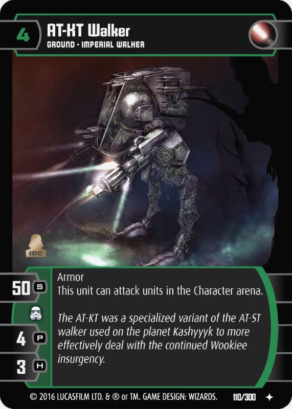 AT-KT Walker Card - Star Wars Trading Card Game