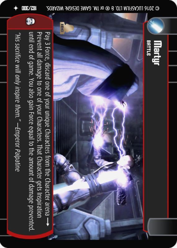 Martyr : A Battle type card for Star Wars Trading Card Game (SWTCG)