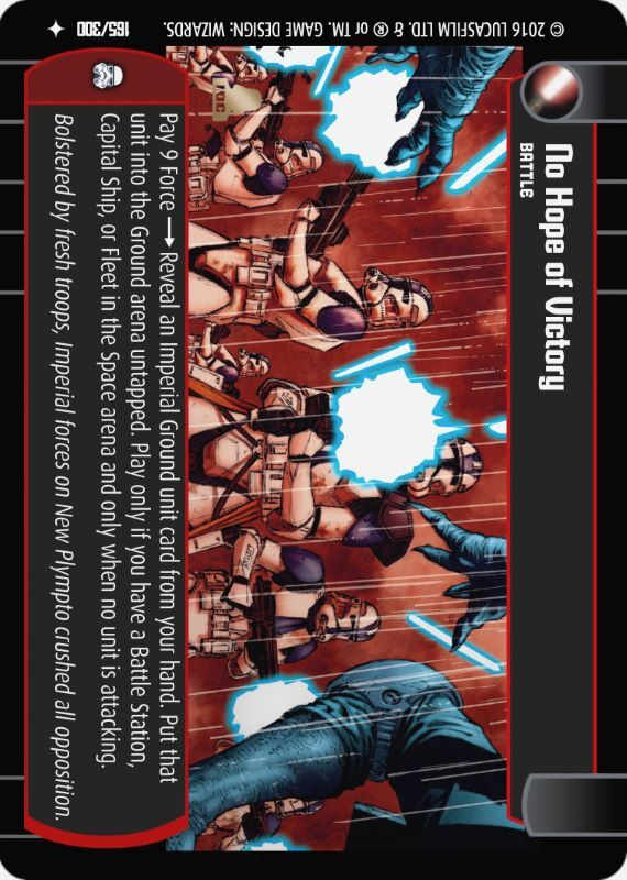 No Hope for Victory : A Battle type card for Star Wars Trading Card Game (SWTCG)