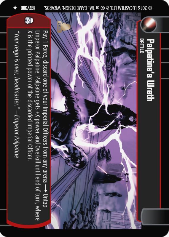 Palpatine's Wrath : A Battle type card for Star Wars Trading Card Game (SWTCG)