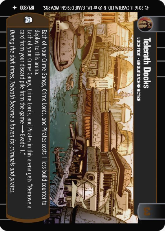 Telerath Docks : A Location type card for Star Wars Trading Card Game (SWTCG)