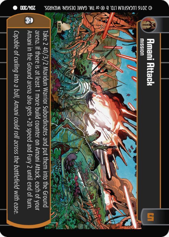 Amani Attack : A Mission type card for Star Wars Trading Card Game (SWTCG)