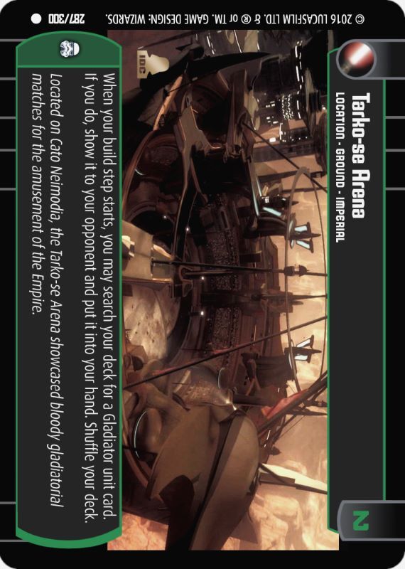 Tarko-se Arena : A Location type card for Star Wars Trading Card Game (SWTCG)