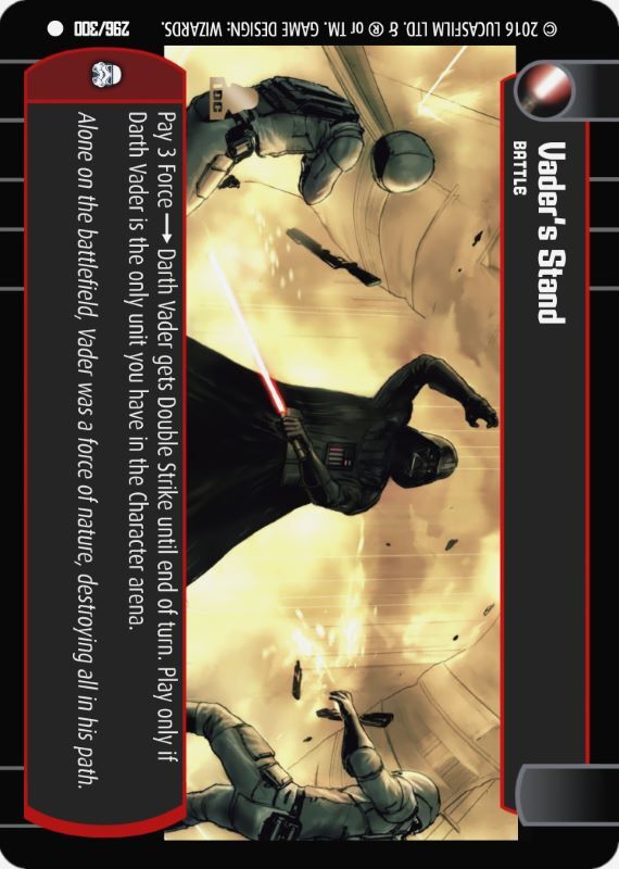 Vader's Stand : A Battle type card for Star Wars Trading Card Game (SWTCG)