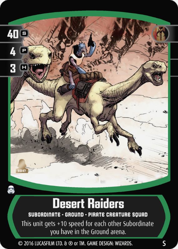 Desert Raiders Card - Star Wars Trading Card Game