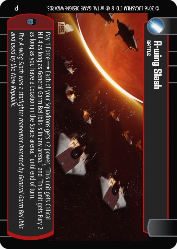 A-Wing Slash : A Battle type card for Star Wars Trading Card Game (SWTCG)