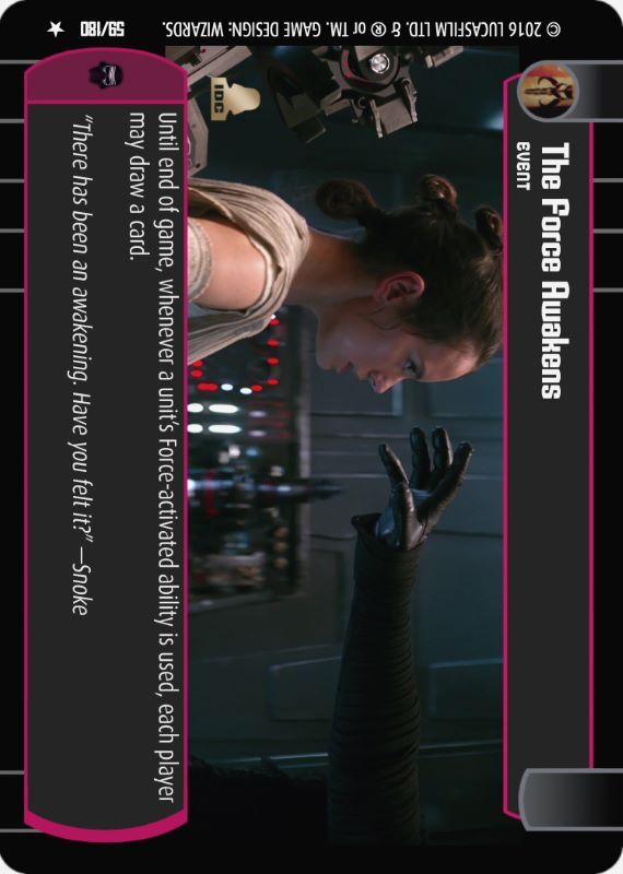 The Force Awakens : A Event type card for Star Wars Trading Card Game (SWTCG)