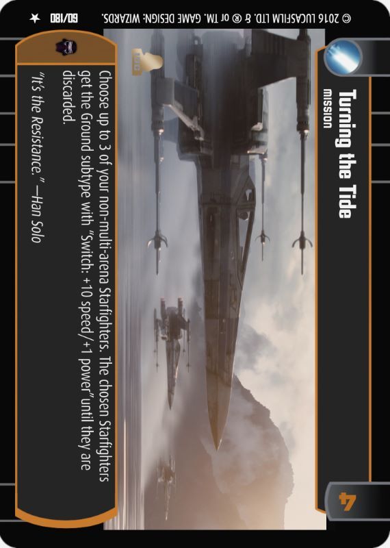 Turning the Tide : A Mission type card for Star Wars Trading Card Game (SWTCG)