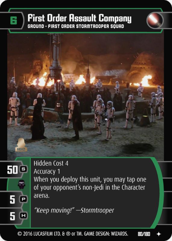First Order Assault Company Card - Star Wars Trading Card Game