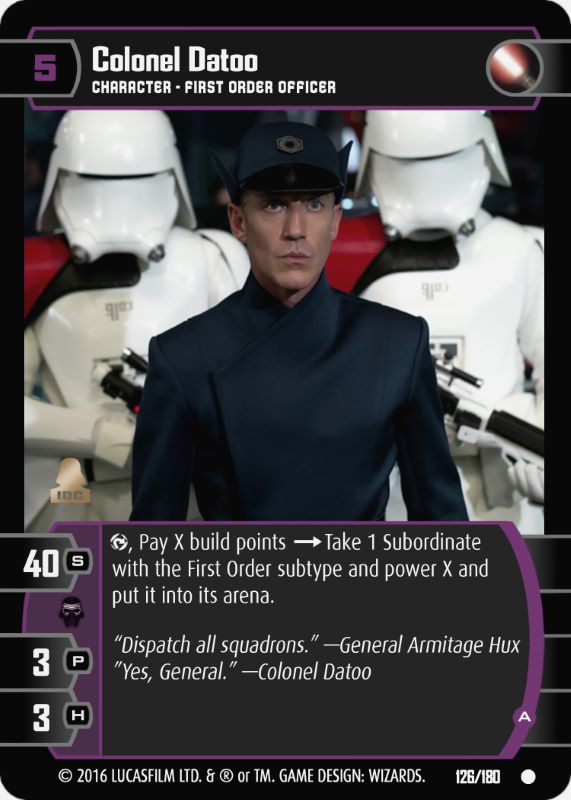 Colonel Datoo (A) Card - Star Wars Trading Card Game